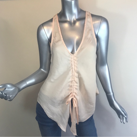 Intimately FREE PEOPLE Medium In A Cinch Cami Top Sleeveless Light Cream Peach. - Picture 5 of 15